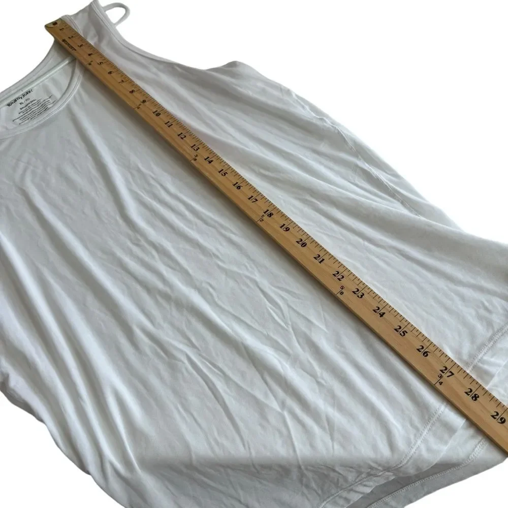 Tommy John Womens Second Skin White Tank Top Loose Fit Sz XL